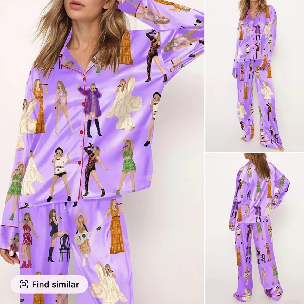 SHESHOW Pajama Set • Long Pants / Long Sleeve Shirt • Taylor Swift • Medium